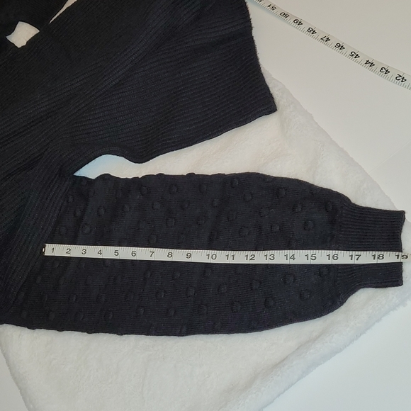 NWT Vince Camuto Clip Dots Long Sleeve Pullover Mock Neck Sweater Wm's Black XL - Picture 15 of 15